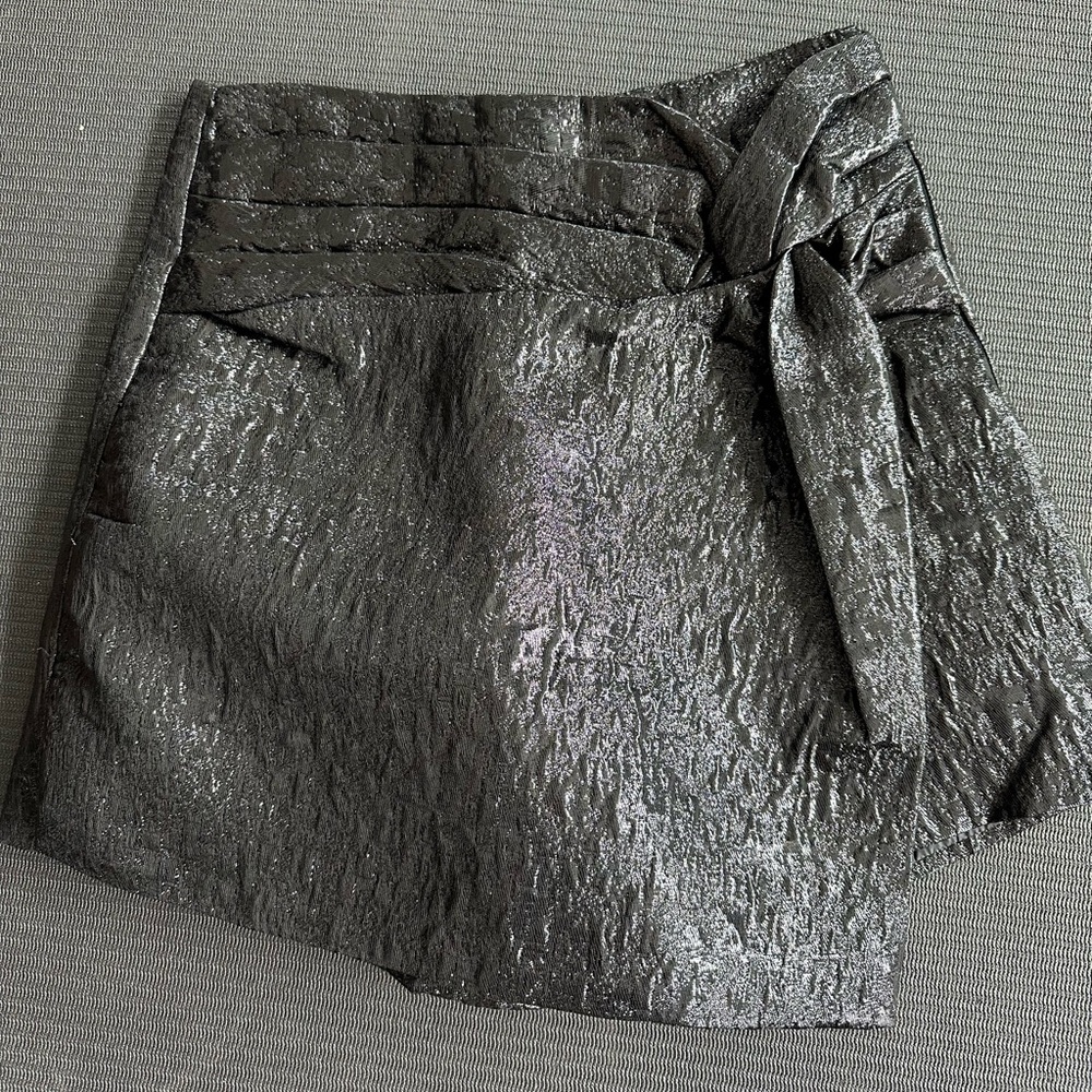 THML Metallic Textured Mini Skirt